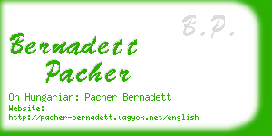 bernadett pacher business card